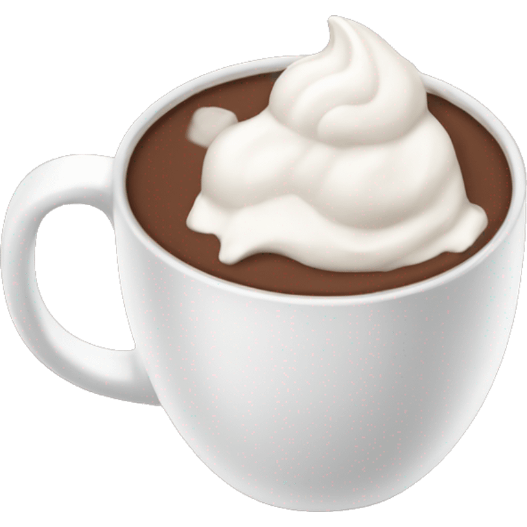 A hot chocolate with some white cream on top emoji