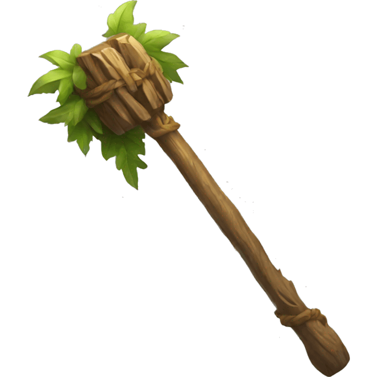 wooden druid staff emoji