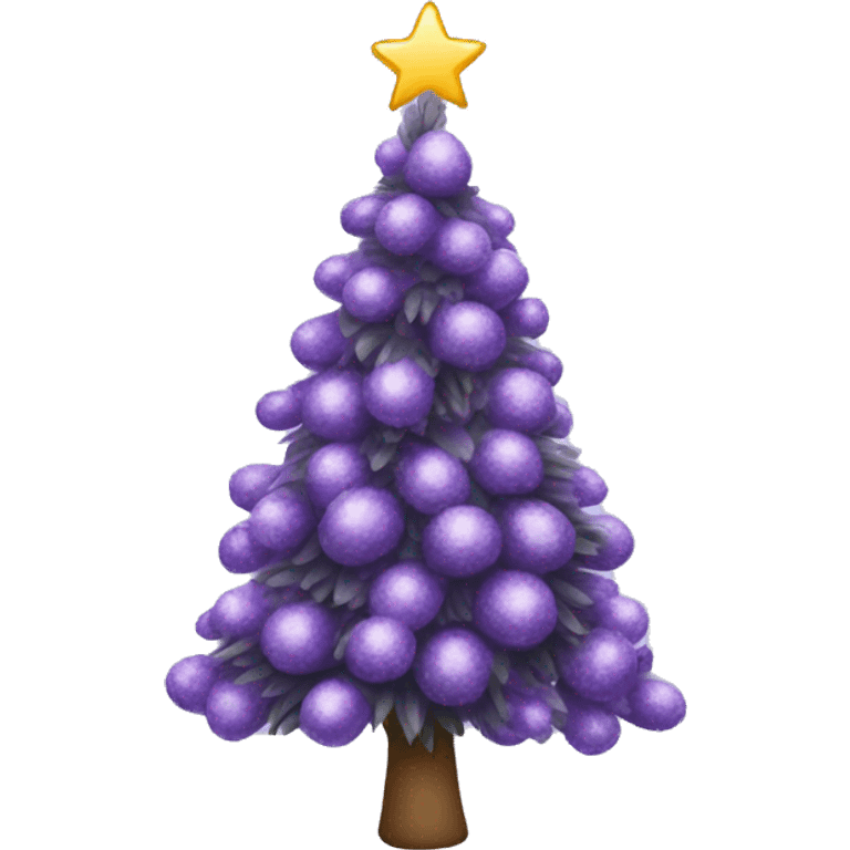 lavender christmas tree emoji