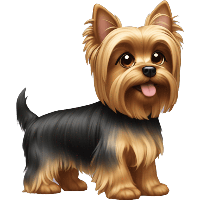 Light Yorkie with big ears emoji