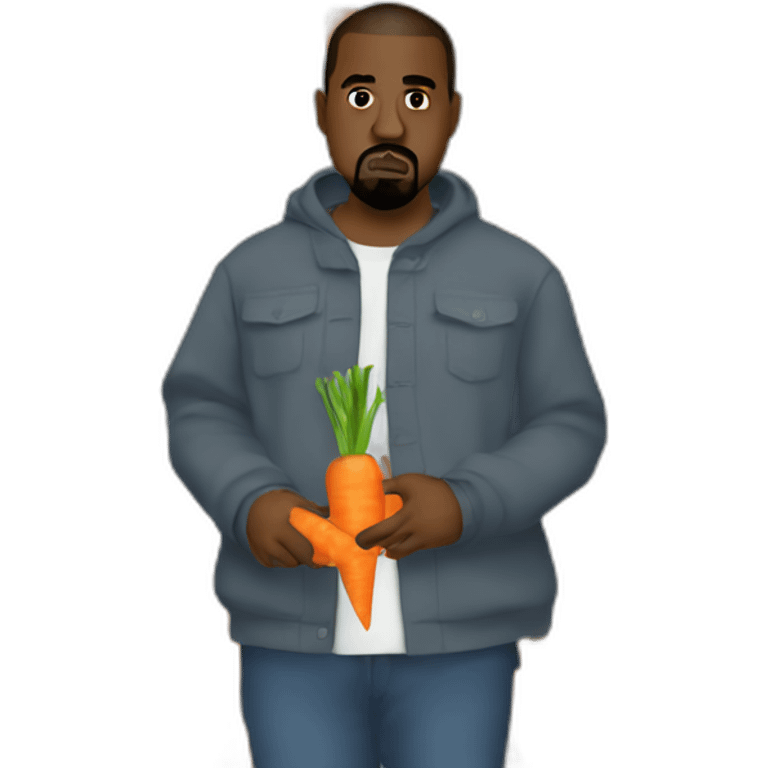 kanye west with a carrot emoji