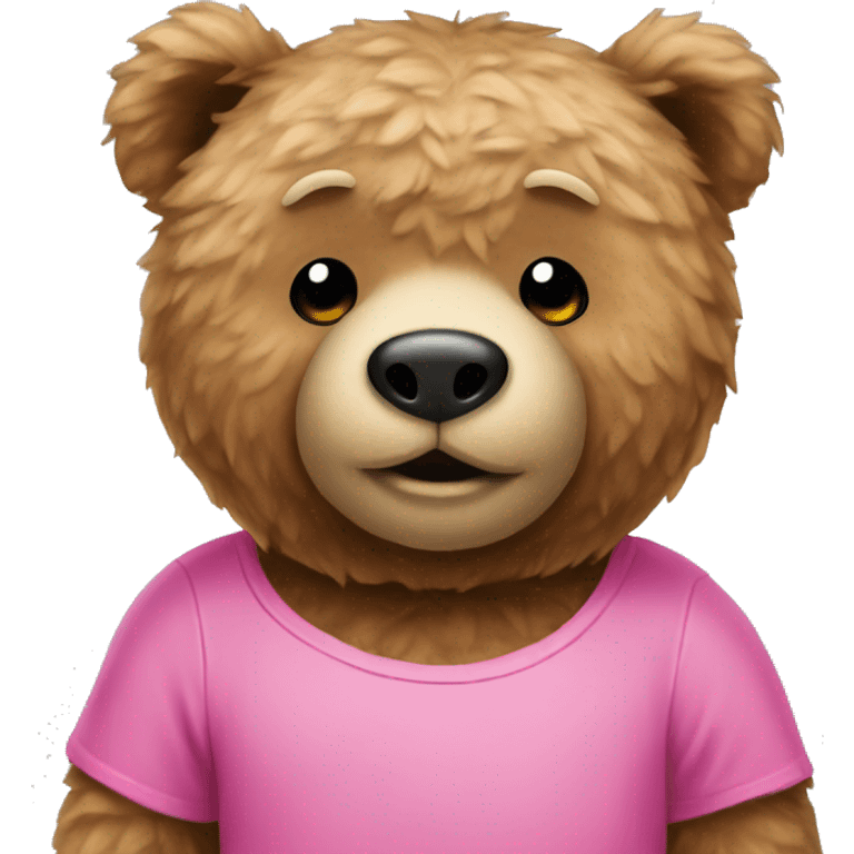 teddy bear with pink tshirt emoji