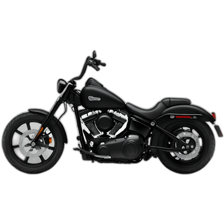 Harley street bob Black colour emoji