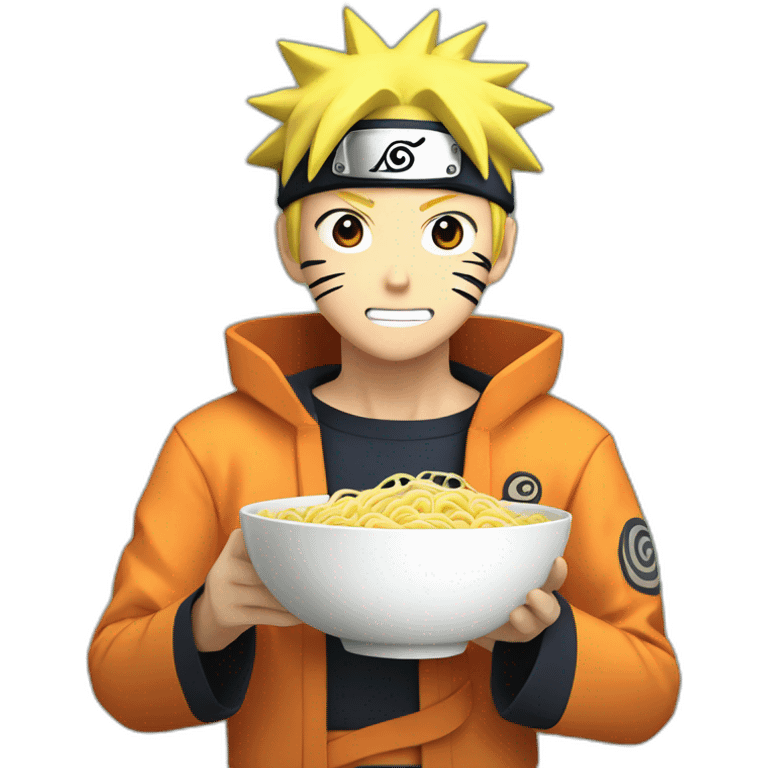 Naruto Uzumaki eating noodles emoji