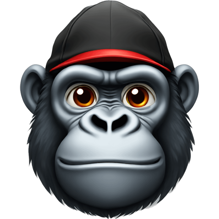 gorilla with red hat emoji