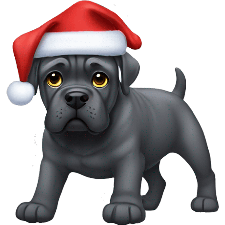 Cane corso with Christmas hat  emoji