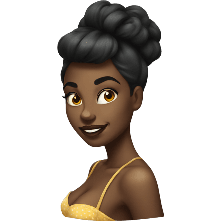 Pinup black girl emoji