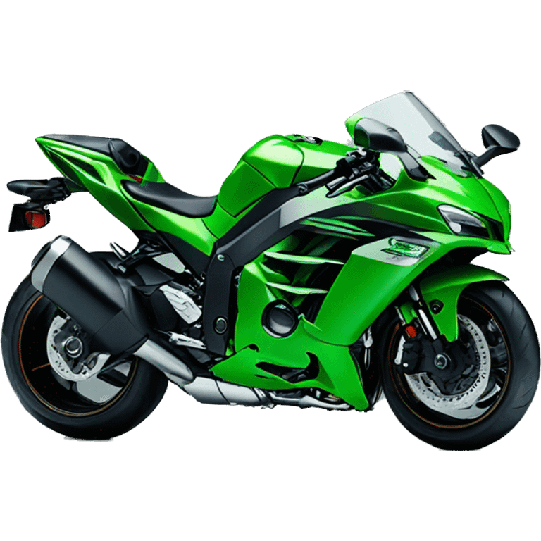 green kawasaki ninja H2 emoji