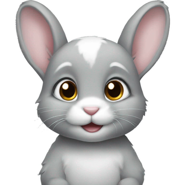 Baby gray rabbit  emoji