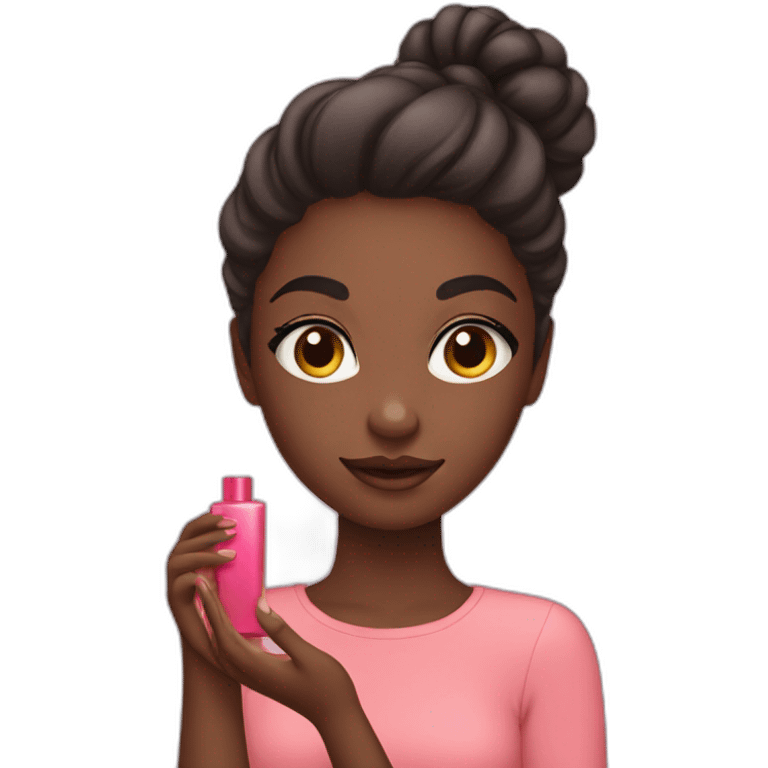 girl with cosmetics in her hands emoji