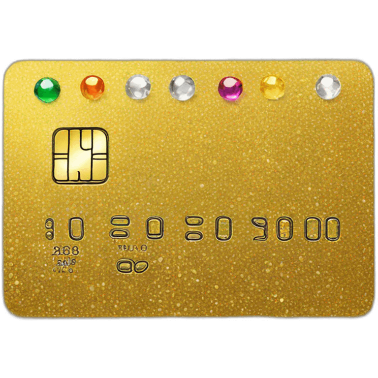 gold credit card with gems emoji