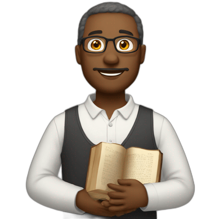 pastor with bible emoji