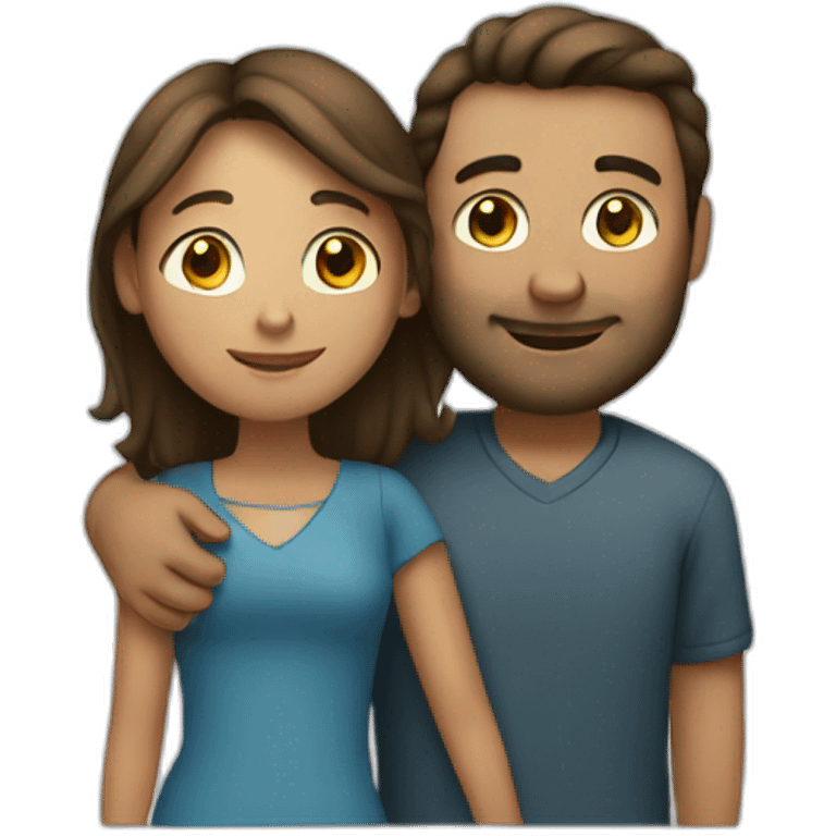 man and woman standing in an embrace emoji