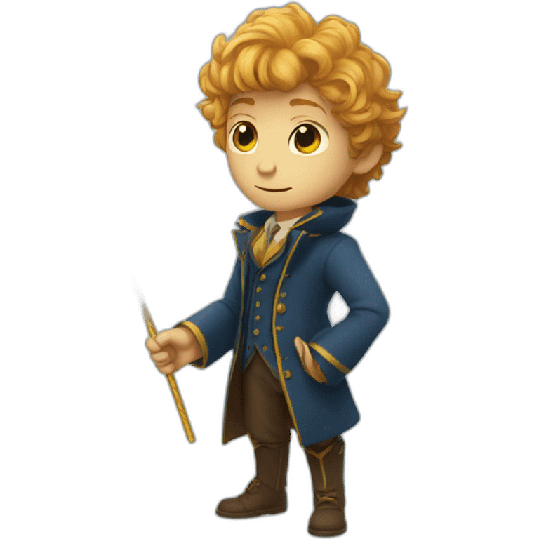 Scamander with magic wand emoji