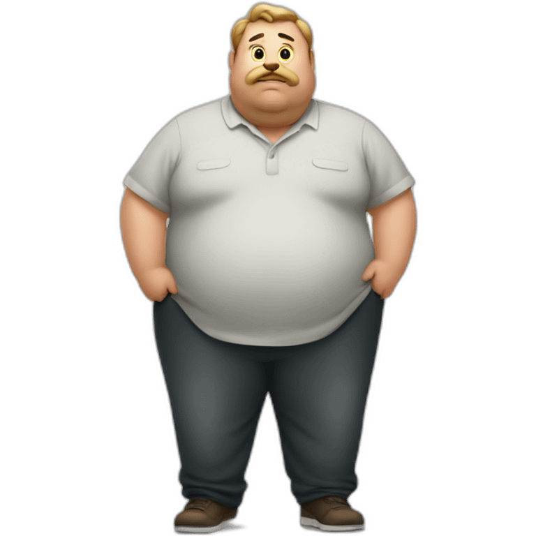 Very fat man emoji