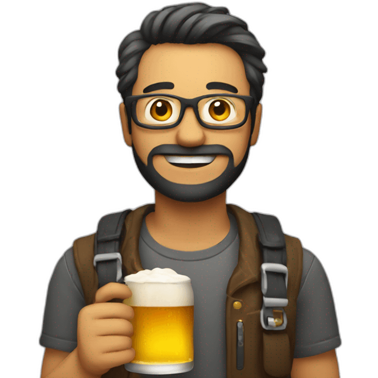 Developer with beer emoji