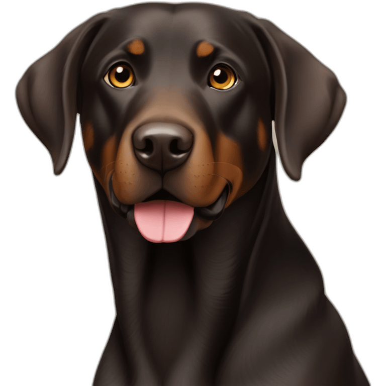 Brown labrador crossed with beauceron emoji