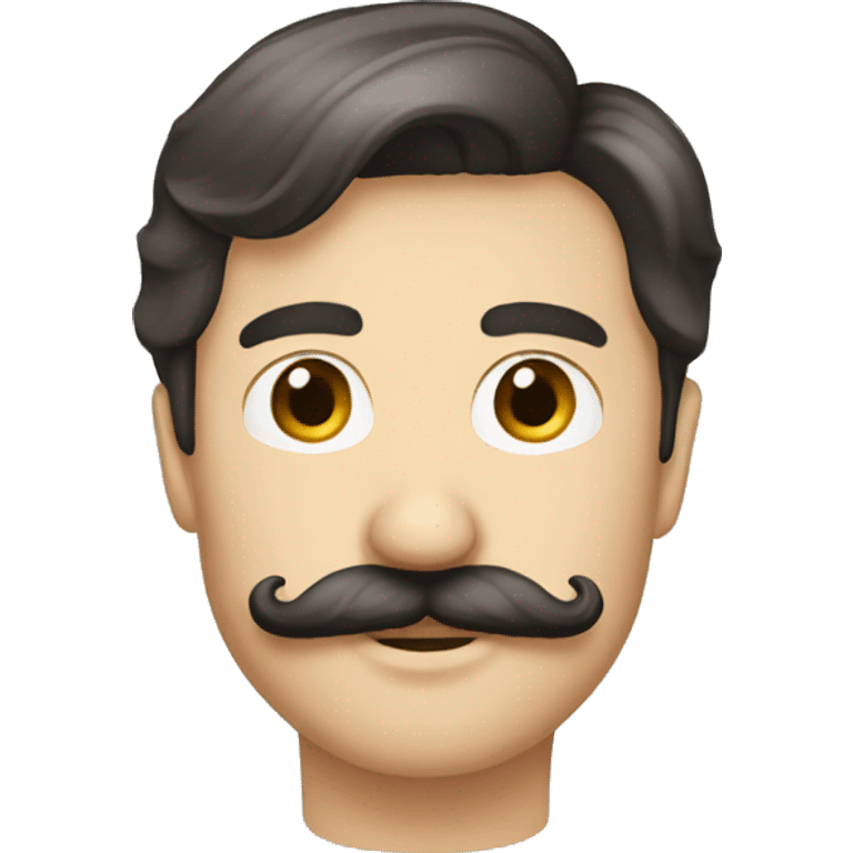 Muller hair dark mustache  emoji