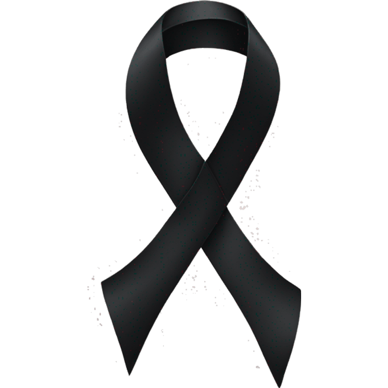 black ribbon emoji