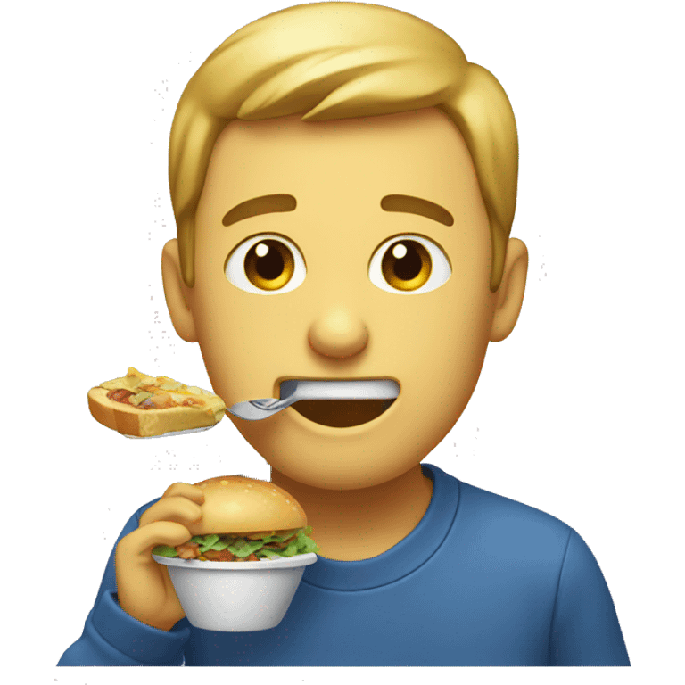 emoji eating lunch emoji