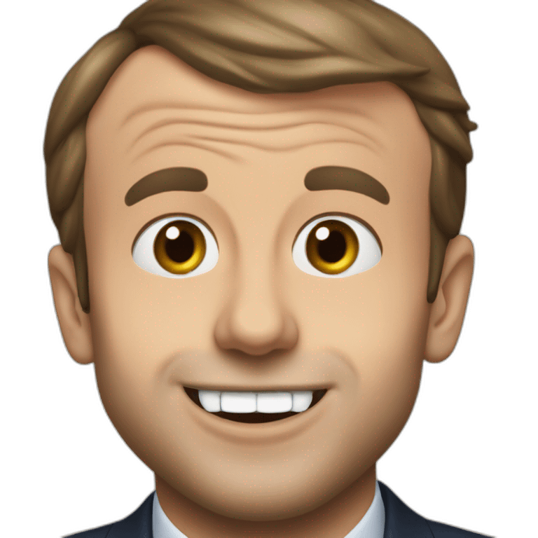 emmanuel macron sticking tongue out emoji