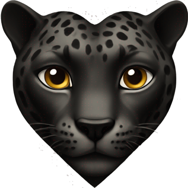 A heart with panther print emoji