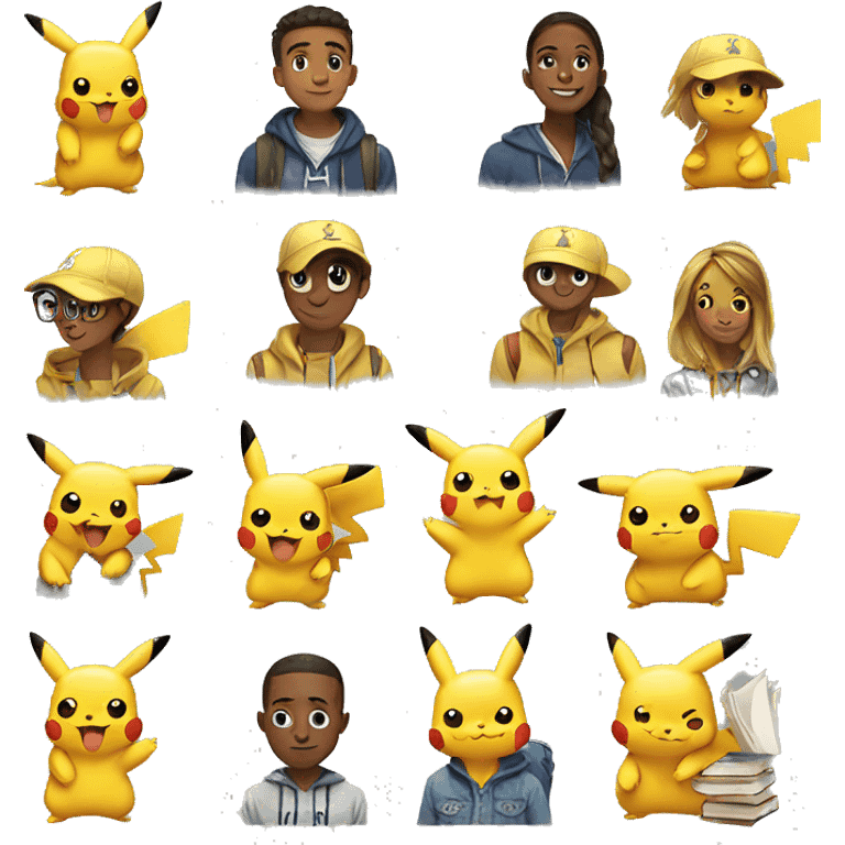 pikachu teaches college students  emoji