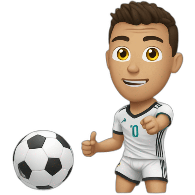 Cristiano Ronaldo doing siuuu emoji