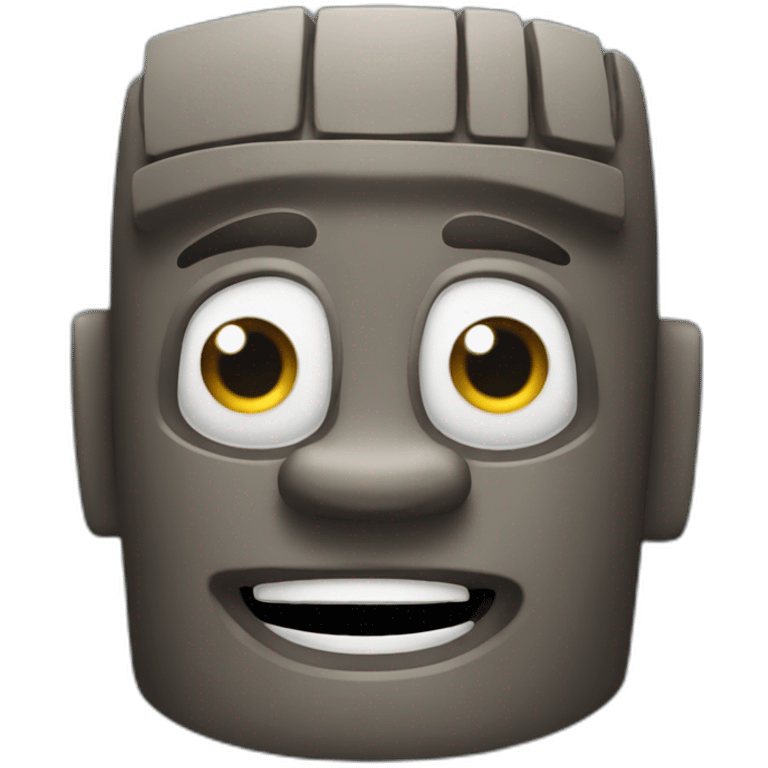 Happy Moai emoji