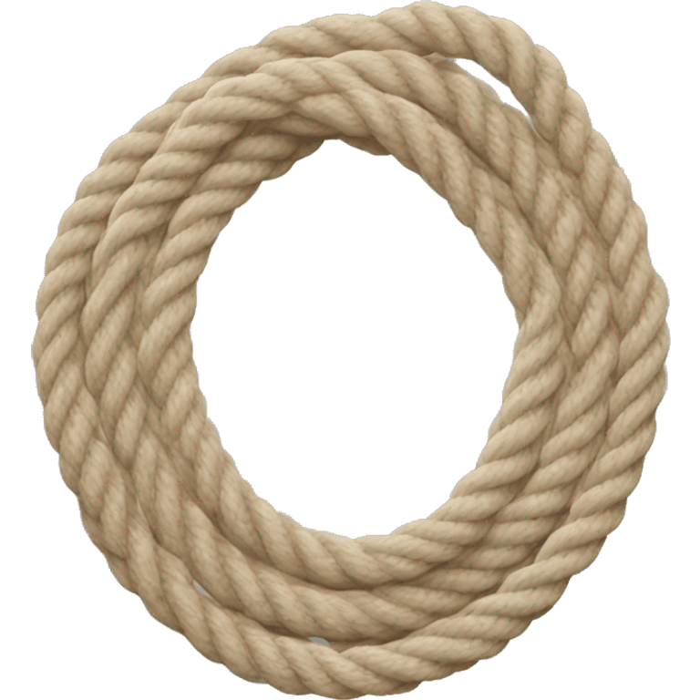 Oval shaped rope beige with roe at thetop emoji