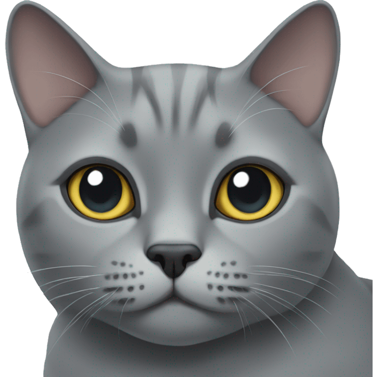 grey british cat  emoji