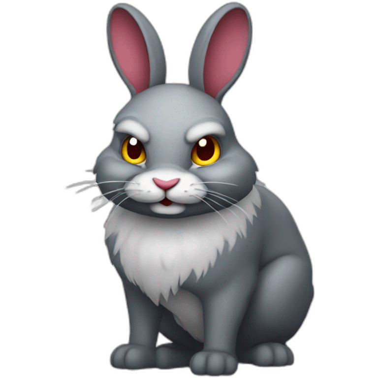 evil rabbit emoji