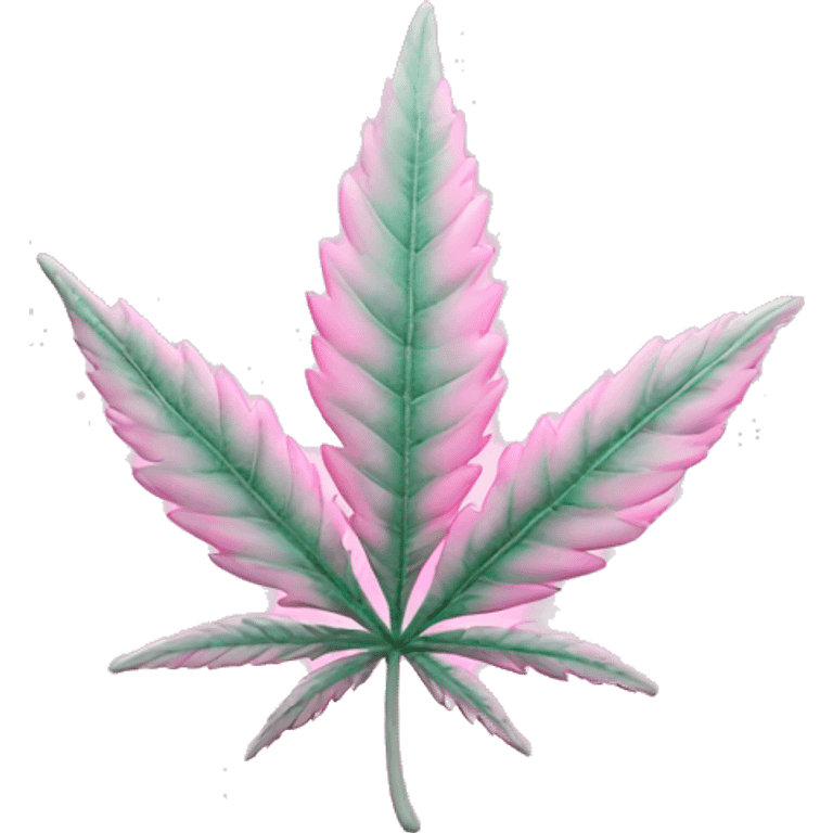 Pastel pink marijuana leaf emoji