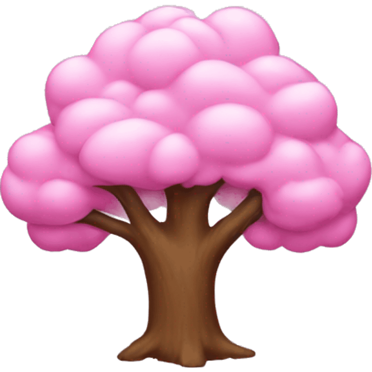 A tree with pink snow emoji