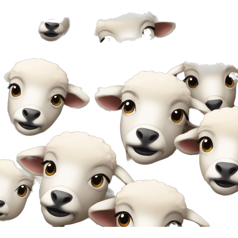 Group of cite ewes emoji