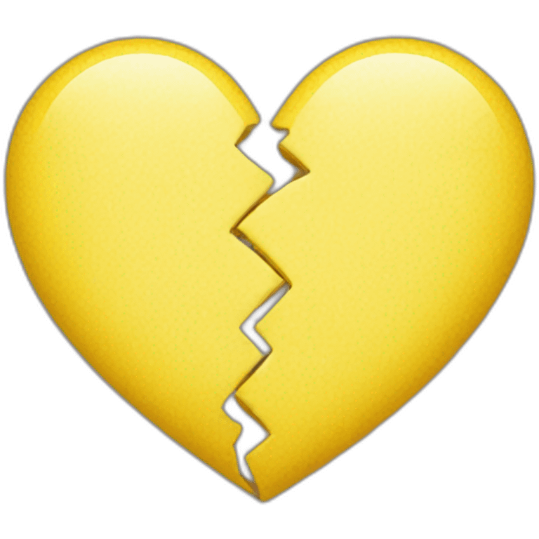 broken yellow heart emoji