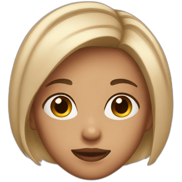 Girl with short hair emoji