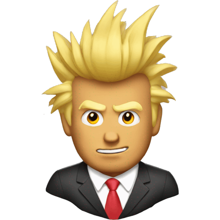 Donald Trump with a mohawk emoji