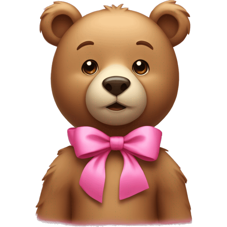 Bear with a pink bow emoji