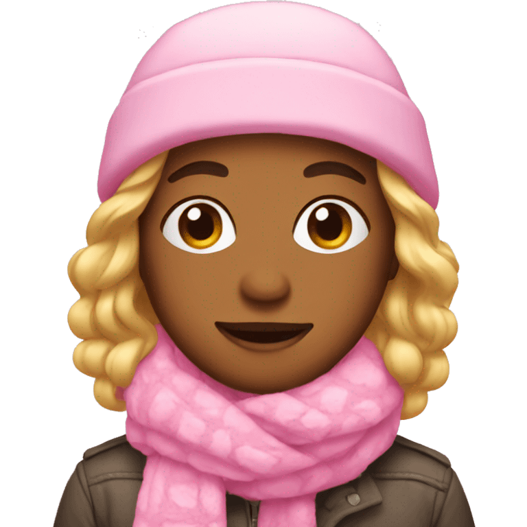 Pink winter emojis  emoji