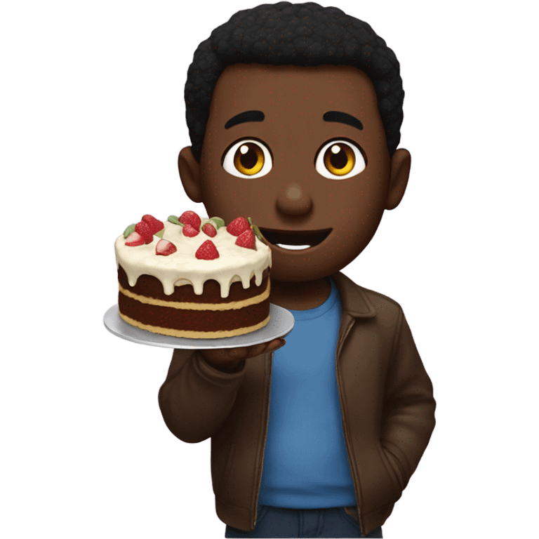 Diddy eating a cake emoji