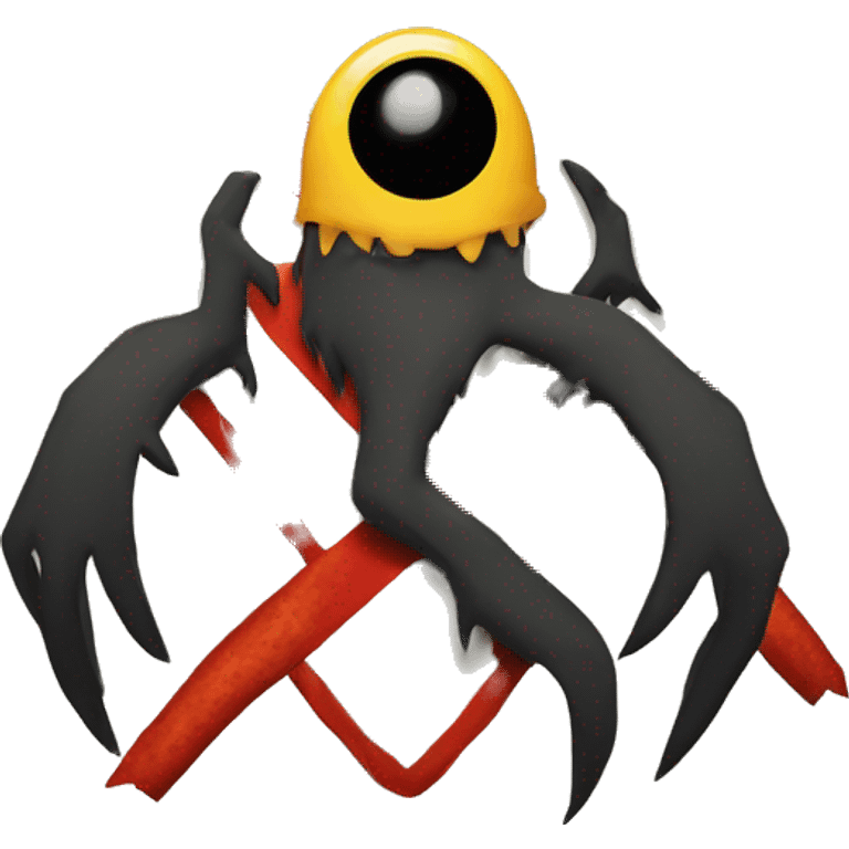 goofy danger warning sign monster emoji