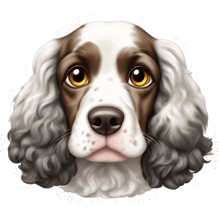 Dog American cocker spaniel color merle emoji