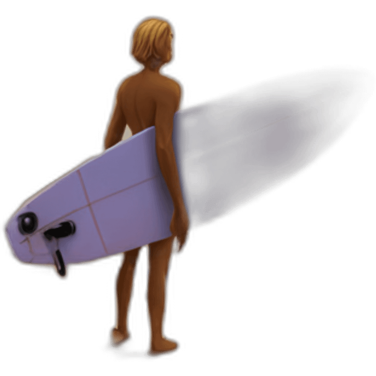 surfer on beach at sunset emoji