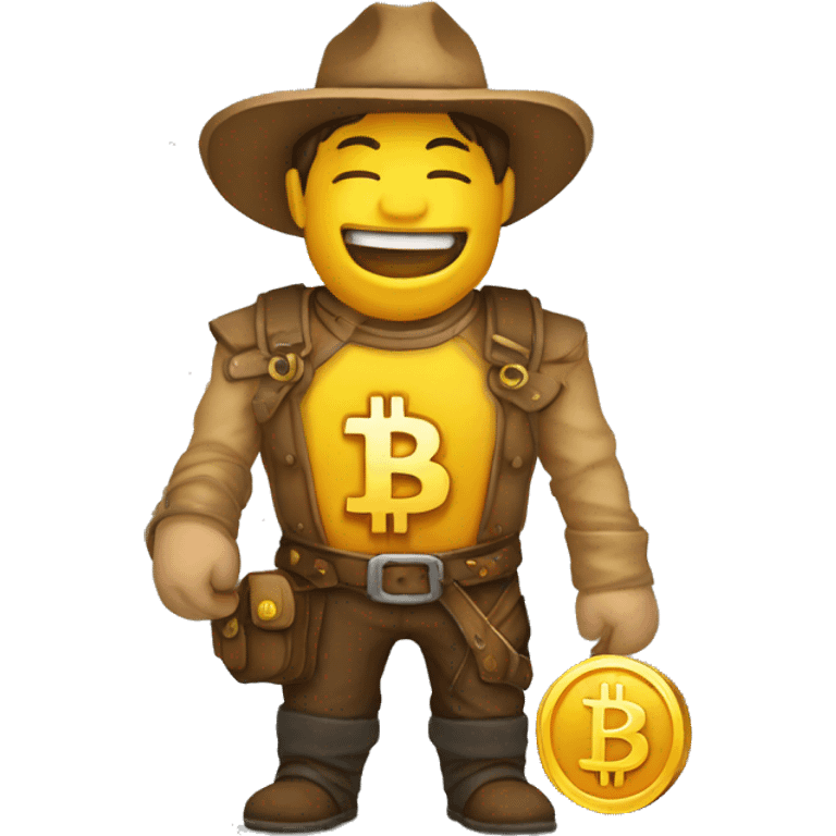 Minero de bitcoin muy feliz  emoji