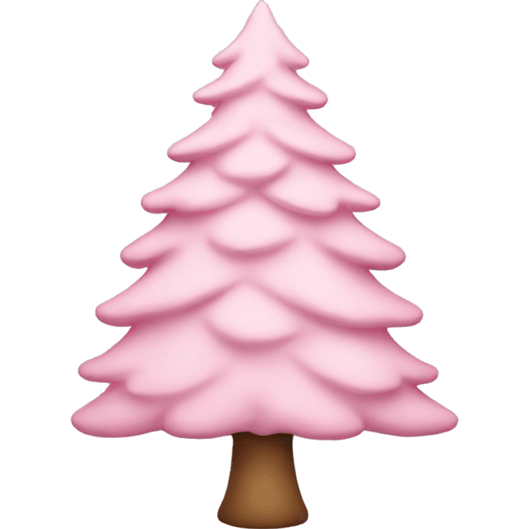 pastel pink christmas tree emoji