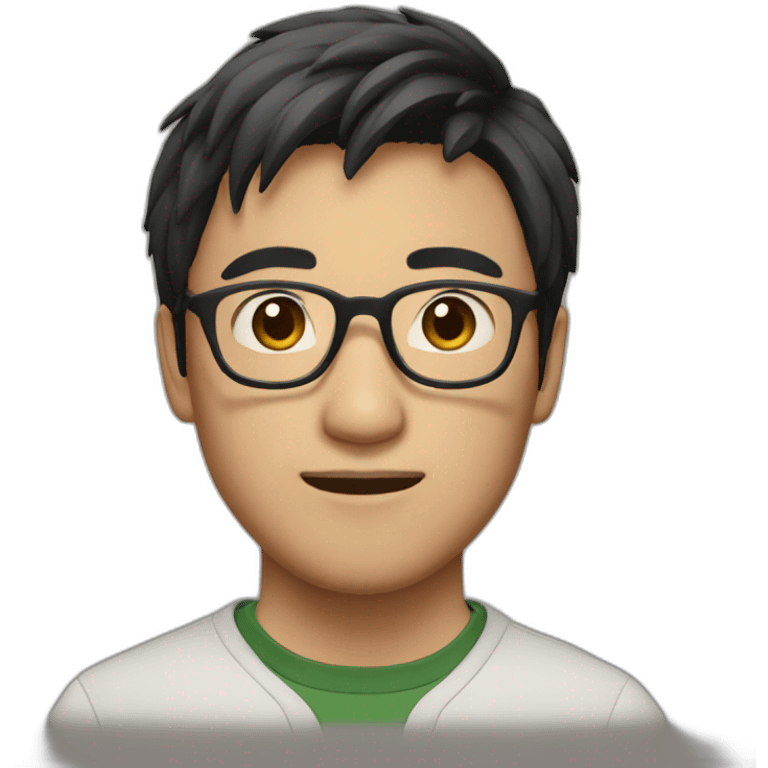 Gareth asian with glasses emoji