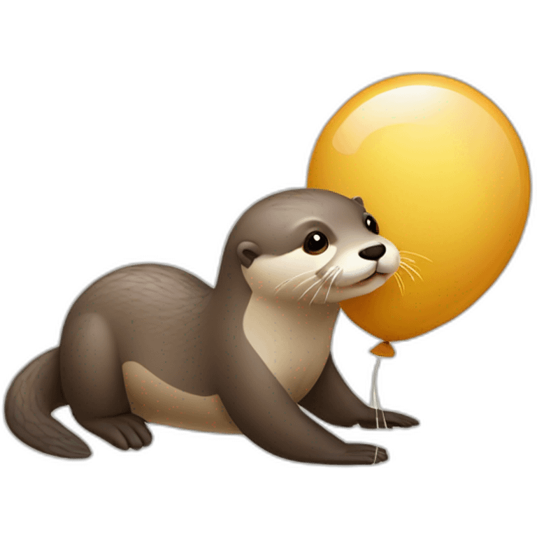 Loutre avec un ballon emoji