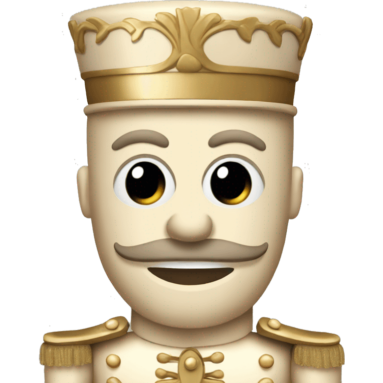 Beige Christmas nutcracker emoji