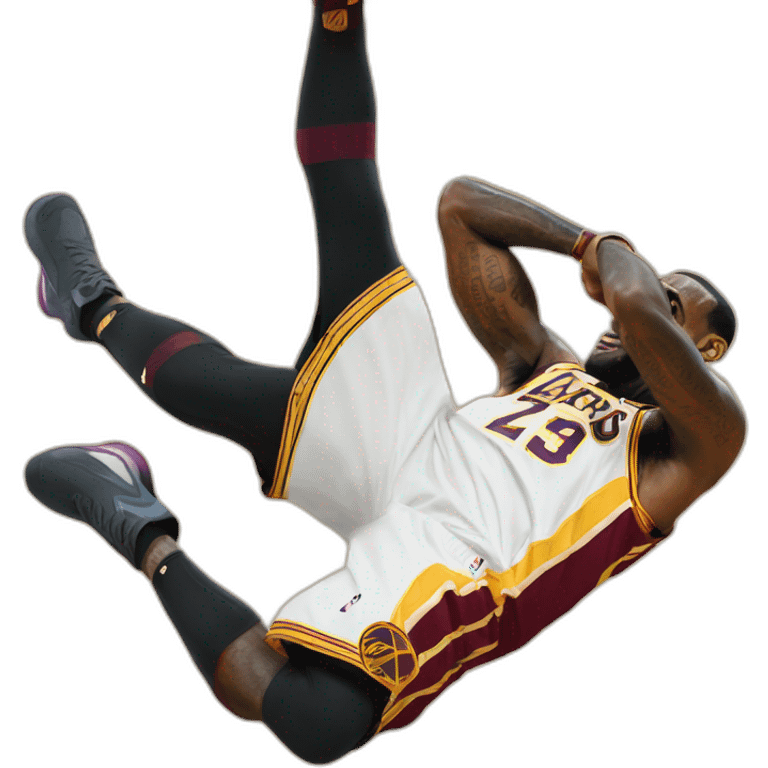 Lebron flopping emoji